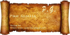 Paur Gizella névjegykártya